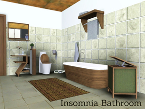 Sims 3 — Insomnia Bathroom by Angela — Last set in the Insomnia Series, The Bathroom.. Set contains: Working hamper *