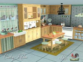 Sims 3 — Country Kitchen by Lulu265 — Have a yen to live in the country. Why not use this rustic kitchen in your home.