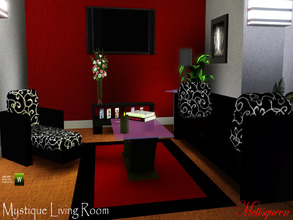 Sims 3 — Mystique Living Room by metisqueen2 — A compliment to Mystique Dining Room, this stylish modern living room