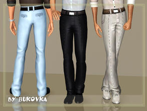 Sims 3 — Pants male Latino by bukovka — Pants for men and young adulthood classic cut. Three variants of color.