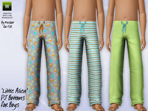 Sims 3 — Little Alien Pyjama Bottoms by minicart — These Little Alien pyjama bottoms are a must for your little