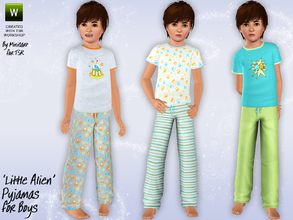 Sims 3 — Little Alien Pyjamas by minicart — Having trouble getting your little ones to bed? Now your troubles are over
