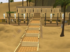 Sims 3 — Temple of Hatshepsut by Silerna — Temple of Hatshepsut is a cultural lot for the Egyptian fans in Al Simhara.