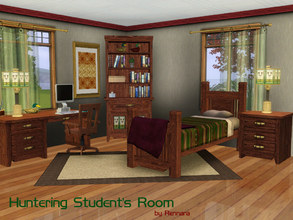 Sims 3 — Huntering Student Room by Rennara — University is here! Yay! This room was created with the mature student in