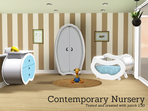 Sims 3 — Contemporary Nursery by Angela — Continueing the contemporary style with a nursery for your smallest sims. This
