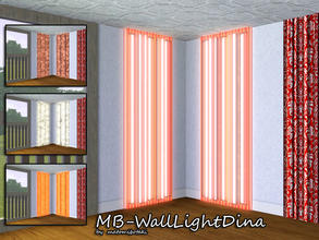 Sims 3 — MB-WallLightDina by matomibotaki — MB-WallLightDina, wall high light panel , recolorable, new mesh by