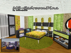 Sims 3 — MB-BedroomDina by matomibotaki — MB-BedroomDina, modern urban bedroom with 14 new meshes, all items are