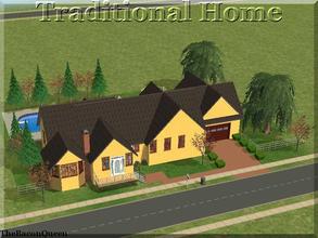 Sims 2 — Traditional Home by TheBaconQueen — Fully funished, this home has a stylish living room and garage. It also