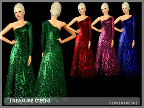 Sims 3 — Treasure (teen) by Serpentrogue — teen/ female/formal 4 styles tested in the game base game compatible 