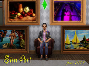 Sims 3 — Sim Art by florie1977 — Simlishly hand painted works of art. Painted in game, by June Summers of Twinbrook.