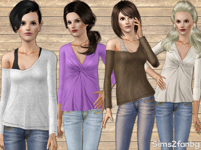 Sims 3 — 308 - Casual set by sims2fanbg — .:308 - Casual set:. Items in this Set: Top in 3 recolors,Custom