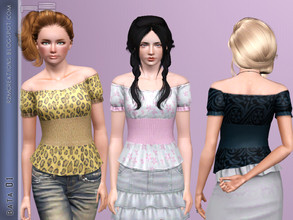 Sims 3 — R2M_F_Bata01 by rmm1182sims3 — 3 Blouses for your female sims Everyday/Formalwear/Carrer *Compatible with base