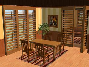 Sims 2 — Floortoceilingshutter In Oak by millyana — Recolor of floor to ceiling shutter. Matches other game textures.