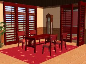 Sims 2 — Floortoceilingshutter Redwood by millyana — Recolor of floor to ceiling shutter. Matches other game textures.