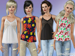 Sims 3 — 310 - Spring set by sims2fanbg — .:310 - Spring set:. Items in this Set: Top in 3 recolors,Custom