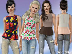 Sims 3 — 310 - Spring top 2 by sims2fanbg — .:310 - Spring set:. Top in 3 recolors,Custom mesh,Recolorable,Launcher
