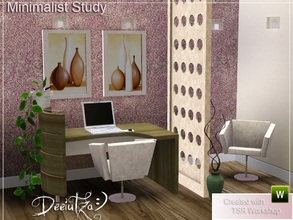 Sims 3 — Minimalist Study by deeiutza — Here I bring to you a new set: a minimalist study room, built with simple and