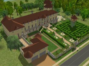 Sims 2 — Chateau Magnifique by juhhmi — A chateau requested by Blackweaver. Includes an entrance hall, large living room,