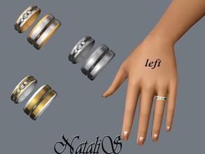 Sims 3 — Couple Carved Wedding Ring FA-FE left by Natalis — Woman's Wedding Ring for Couple Carved Wedding Ring Set. Ring