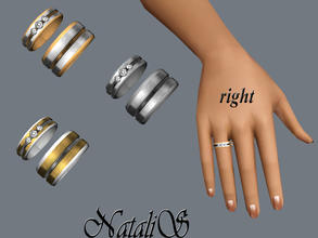 Sims 3 — Couple Carved Wedding Ring FA-FE right by Natalis — Woman's Wedding Ring for Couple Carved Wedding Ring Set.
