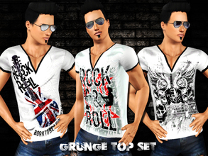 Sims 3 — Grunge Top Set by saliwa — Fashionable and Trendy Top Set for your male sims.