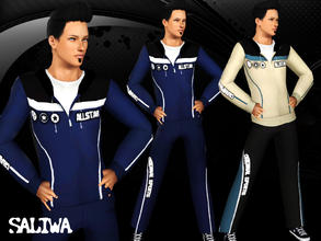 Sims 3 — AllStar Top by saliwa — Athletic,Sleepwear Set for your sims with 4 recolor channels. Enjoy.