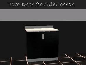Sims 2 — Two Door Counter Mesh by staceylynmay2 — black and white two door counter mesh