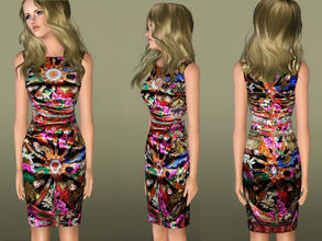 Sims 3 — Tarapana_3 by ShakeProductions — Not recorable print dress