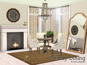 Sims 3 — Whitby Dining by Angela — Whitby Dining set, for the more classic sims house, comes in a wood and metal style