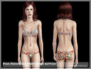 Sims 3 — Piha Periwinkle Print Bikini bottom by Serpentrogue — base game compatible swimwear category bottom has small