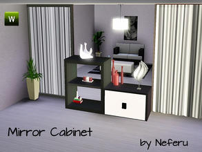 Sims 3 — Mirror Cabinet by Neferu2 — Modern and elegant style, this cabinet will be fantastic in any part of your sims