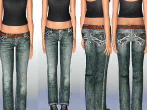 Sims 3 — TEEN-Pucaj U Ljubav Jeans by ShakeProductions — -Belted HQ jeans!