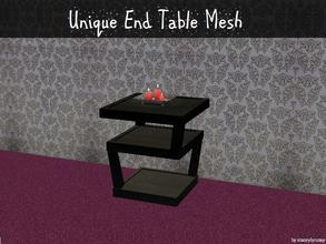Sims 2 — Unique End Table Mesh by staceylynmay2 — A black unique end table mesh. You may recolour if you would like more
