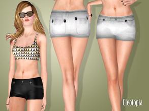 Sims 3 — ~ Street Style Mini Bleach Shorts ~ by Cleotopia — new mesh and texture by cleotopia@tsr.