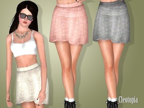 Sims 3 — ~ Boho Style Lace Waist Skirt ~ by Cleotopia — new mesh and texture by cleotopia@tsr.