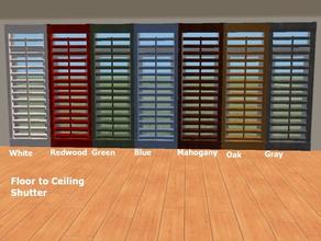 Sims 2 — Floor To Ceiling Shutter by millyana — I apologize to all TSR. I uploaded 7 recolors of this shutter and thought