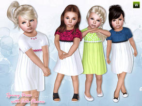Sims 3 — Spring Dress with Cute Flowers by lillka — Spring or summer dress with small flowers. Everyday/Formal 4 styles/3