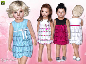 Sims 3 — Toddler Ruffle Dress by lillka — Toddler ruffle dress for your little girls. Everyday/Formal 4 styles/4