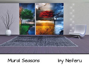Sims 3 — Mural Seasons by Neferu2 — This mural recreates the passing of the seasons
