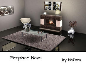 Sims 3 — Fireplace Nexo by Neferu2 — Modern fireplace straight lines which integrates seamlessly into any environment