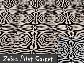 Sims 2 — Zebra Print Carpet  by staceylynmay2 — Black and white zebra printed carpet.