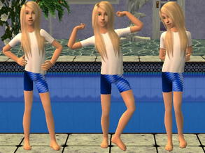 Sims 2 — Shy Girl swimwear set - Darkblue by zaligelover2 — Swimwear for shy girls.