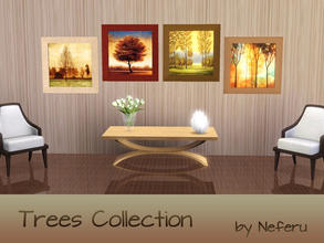 Sims 3 — Trees Collection by Neferu2 — Collection of four paintings dedicated to nature