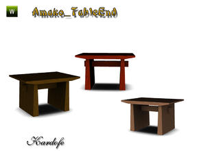 Sims 3 — kar_Amako_TableEnd by kardofe — Oriental inspired end table by kardofe