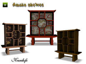 Sims 3 — kar_Amako_ shelves by kardofe — Oriental inspiration shelves by kardofe