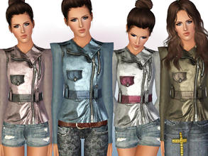 Sims 3 — Outdoor SET 03_3 (Jackets) by ShakeProductions — Belted metallic,leather jackets.New mesh by me