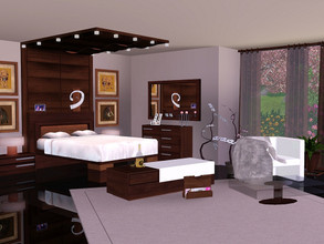 Sims 3 — Brown Cherry Bedroom by Flovv — A mixed style bedroom, wich you can easily turn into modern with choosing the