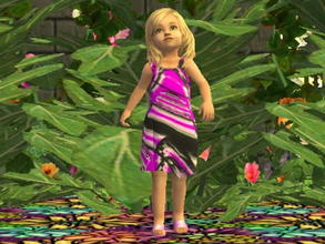 Sims 2 — Toddler Tiger Dress Set - Purple by zaligelover2 — A dress for toddler girls in purple.