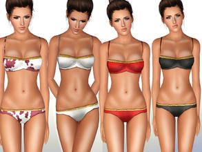 Sims 3 — Day n Night 3 by ShakeProductions — Golden realistic lingerie.
