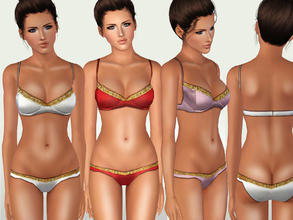 Sims 3 — Day n Night 2 by ShakeProductions — Golden realistic lingerie.